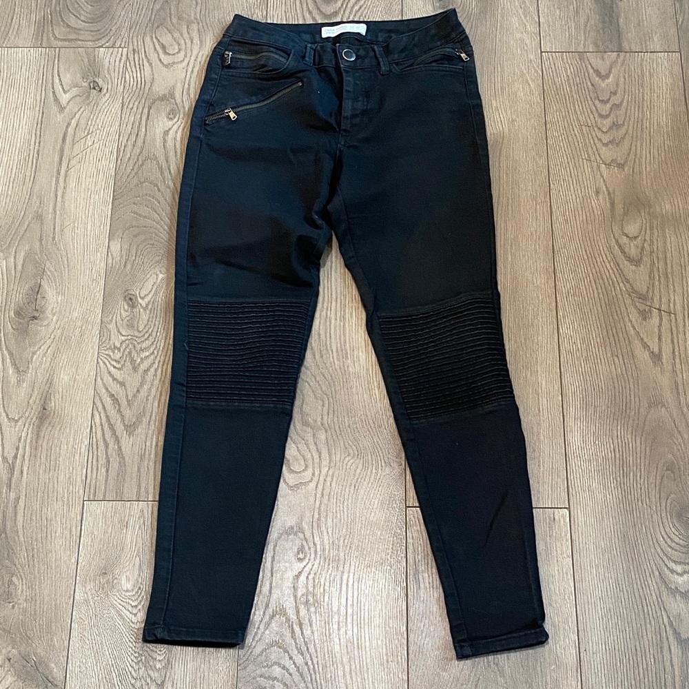 Zara Basic Black Denim Pants